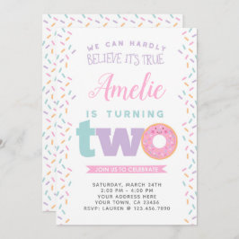 ドーナツ第2誕生日の招待状 招待状