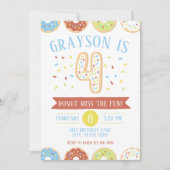 ドーナツ第4誕生日招待状 招待状 (正面)