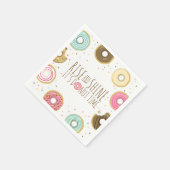 ドーナツ紙ナプキンピンクドーナツ甘誕生日 スタンダードカクテルナプキン (角)