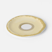 ドーナツ紙プレートイエロークリームドーナツパーティー ペーパープレート (アングル)