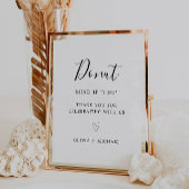 ドーナツ結婚式の引き出物サインミニマリストドーナツバーサイン 台座サイン