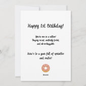 ドーナツ育てかわいいパステルドーナツ誕生日カード シーズンカード (裏面)