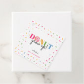 ドーナツ育てかわいい散水誕生日水色 フェイバータグ (インサイチュ)