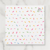 ドーナツ育てかわいい散水誕生日水色 フェイバータグ (裏面)