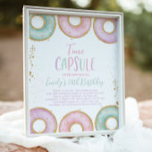 ドーナツ育て誕生日タイムカプセルポスターアクア ポスター