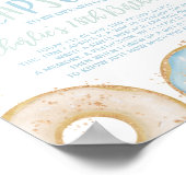 ドーナツ育て誕生日タイムカプセルポスターブルー ポスター (角)