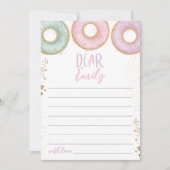 ドーナツ育て誕生日時間カプセルメッセージアクア サンキューカード (正面)