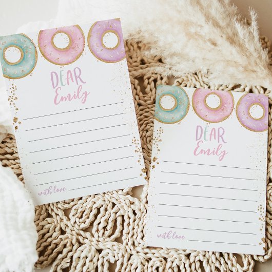 ドーナツ育て誕生日時間カプセルメッセージアクア サンキューカード