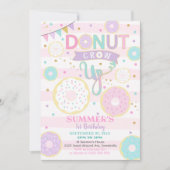 ドーナツ育て1st誕生日招待状 – 少女 招待状 (正面)