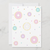 ドーナツ育て1st誕生日招待状 – 少女 招待状 (裏面)