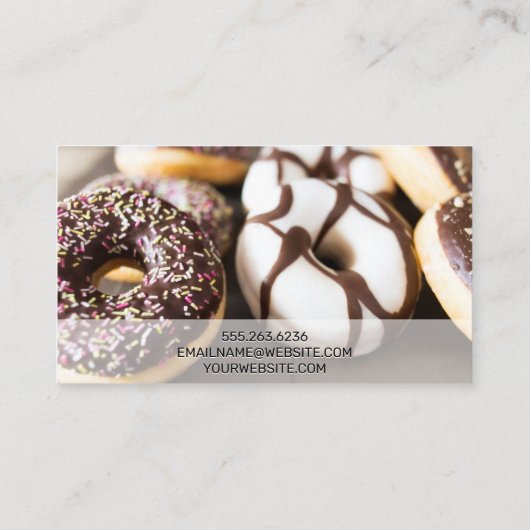 ドーナツ背景 名刺 (裏面)