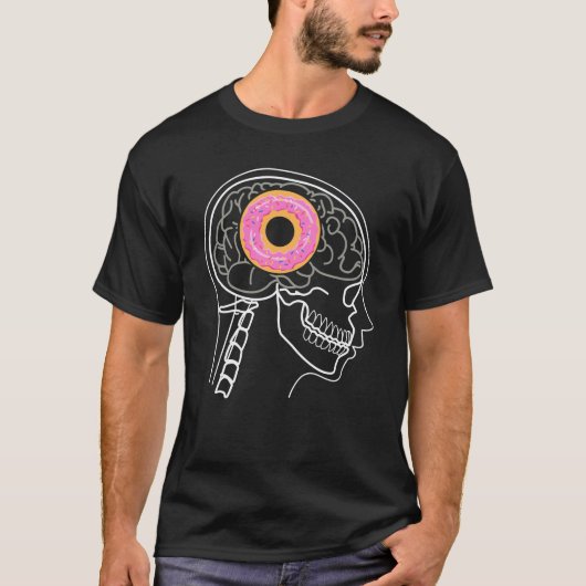 ドーナツ脳X線デザイン Tシャツ (正面)