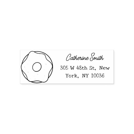 ドーナツ自己インキング用ゴム印 セルフインキングスタンプ (デザイン)