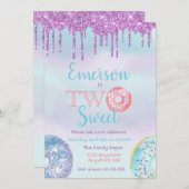 ドーナツ誕生パーティー2スイート 招待状 (正面/裏面)