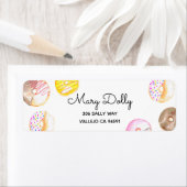 ドーナツ誕生日キッドパーティーリターンラベル ラベル (インサイチュ)