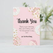 ドーナツ誕生日サンキューカード サンキューカード (スタンド正面)