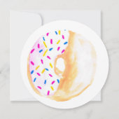 ドーナツ誕生日パーティーキッドパーティーサークル招待状 招待状 (裏面)