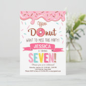 ドーナツ誕生日パーティー招待ドーナツパーティー 招待状 (スタンド正面)