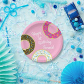 ドーナツ誕生日パーティー ペーパープレート (パーティー)