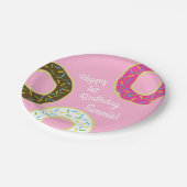 ドーナツ誕生日パーティー ペーパープレート (アングル)