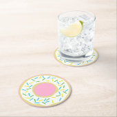 ドーナツ誕生日パーティー ラウンドペーパーコースター (インサイチュ)