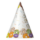 ドーナツ誕生日パーティー | 振カラフルりかけるドーナツ パーティーハット (左)