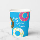 ドーナツ誕生日パーティー 紙コップ (裏面)