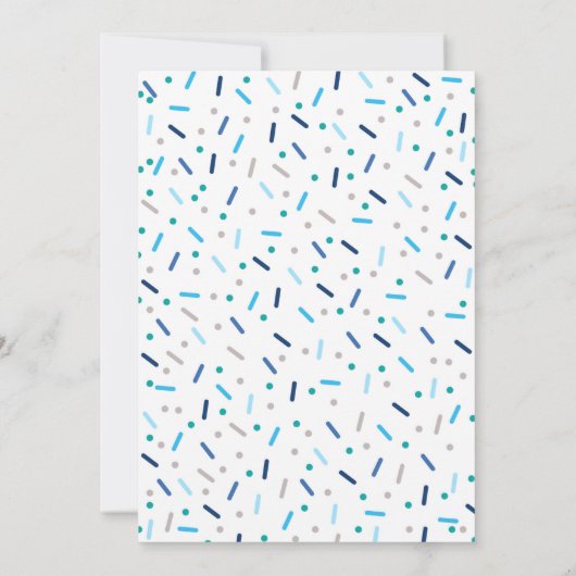 ドーナツ誕生日招待状これを恋しく思行う 招待状 (裏面)