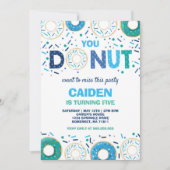 ドーナツ誕生日招待状これを恋しく思行う 招待状 (正面)