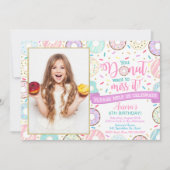 ドーナツ誕生日招待状ドーナツパーティー 招待状 (正面)