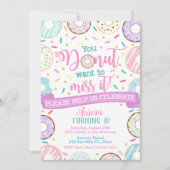 ドーナツ誕生日招待状ドーナツパーティー 招待状 (正面)