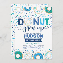 ドーナツ誕生日招待状ドーナツ成長パーティー 招待状
