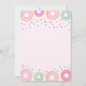 ドーナツ誕生日招待状ドーナツ成長パーティー 招待状 (裏面)