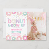 ドーナツ誕生日招待状ドーナツ成長パーティー 招待状 (正面)