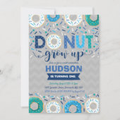 ドーナツ誕生日招待状ドーナツ成長パーティー 招待状 (正面)