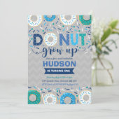 ドーナツ誕生日招待状ドーナツ成長パーティー 招待状 (スタンド正面)