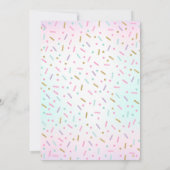 ドーナツ誕生日招待状ドーナツ成長パーティー 招待状 (裏面)