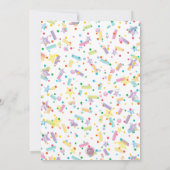 ドーナツ誕生日招待状ドーナツ成長パーティー 招待状 (裏面)