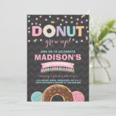 ドーナツ誕生日招待状ドーナツ成長パーティー 招待状 (スタンド正面)