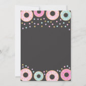 ドーナツ誕生日招待状 ドーナツ大きくなったパーティー 招待状 (裏面)