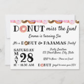 ドーナツ誕生日招待状 招待状 (正面)