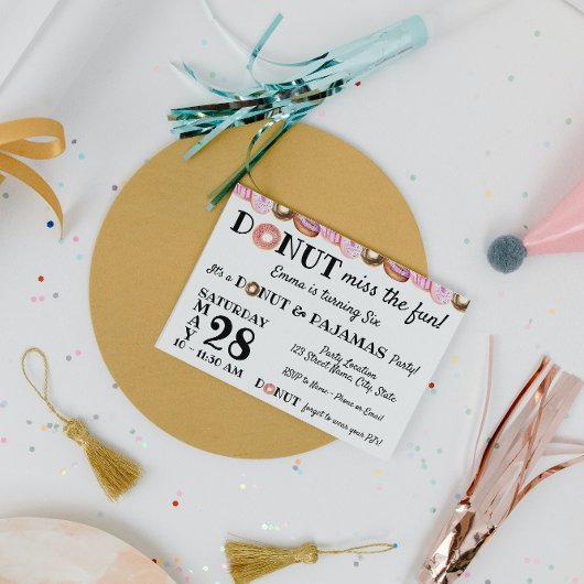 ドーナツ誕生日招待状 招待状