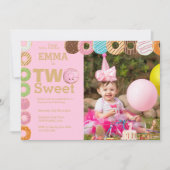 ドーナツ誕生日 | Two Sweet 招待状 (正面)