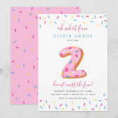 ドーナツ誕生祝い | 二 招待状 (正面/裏面)