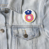 ドーナツ警官の帽子 缶バッジ (インサイチュ)