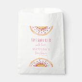 ドーナツ赤ちゃんシャワーピンクガーリーかわいい歓迎 フェイバーバッグ (正面)