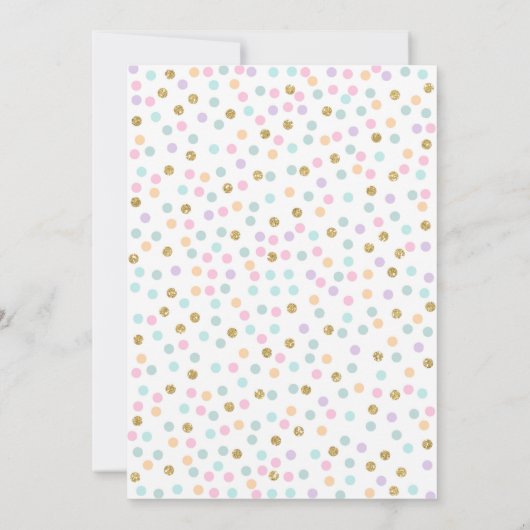 ドーナツ赤ちゃんシャワー招待状ドーナツ散水シャワー 招待状 (裏面)