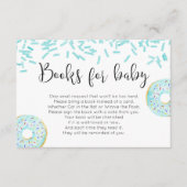 ドーナツ赤ちゃんシャワー男の子ブックリクエストの挿入 エンクロージャーカード (正面)