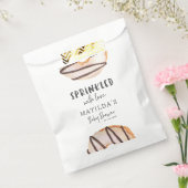 ドーナツ赤ちゃんシャワー自然ベージュかわいい歓迎 フェイバーバッグ (封をした状態)