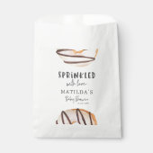 ドーナツ赤ちゃんシャワー自然ベージュかわいい歓迎 フェイバーバッグ (正面)